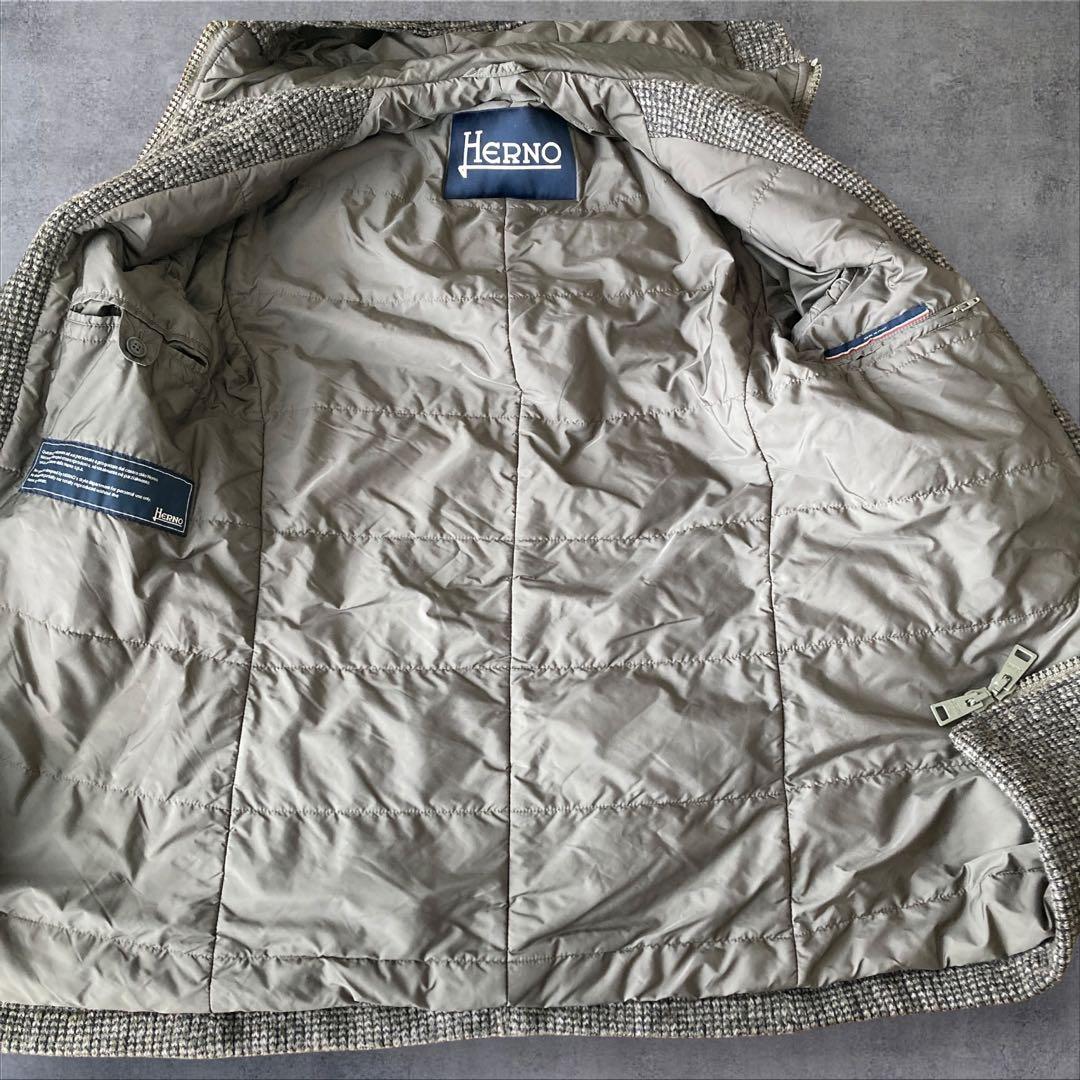 【希少】HERNO ヘルノ 中綿 ダッフルニットコート 48 L相当