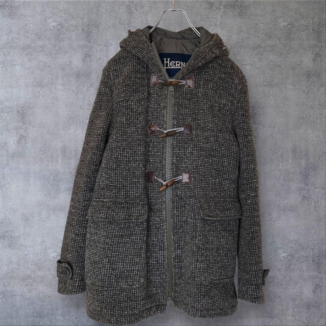 【希少】HERNO ヘルノ 中綿 ダッフルニットコート 48 L相当