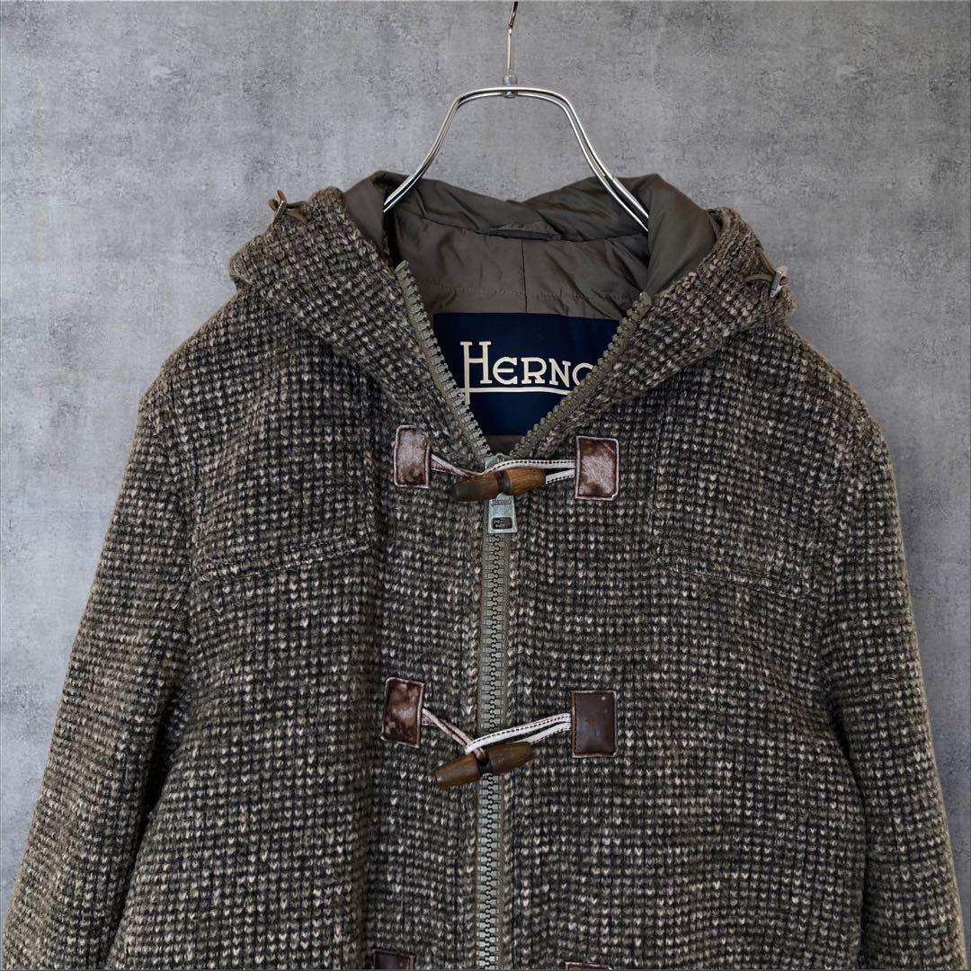 【希少】HERNO ヘルノ 中綿 ダッフルニットコート 48 L相当