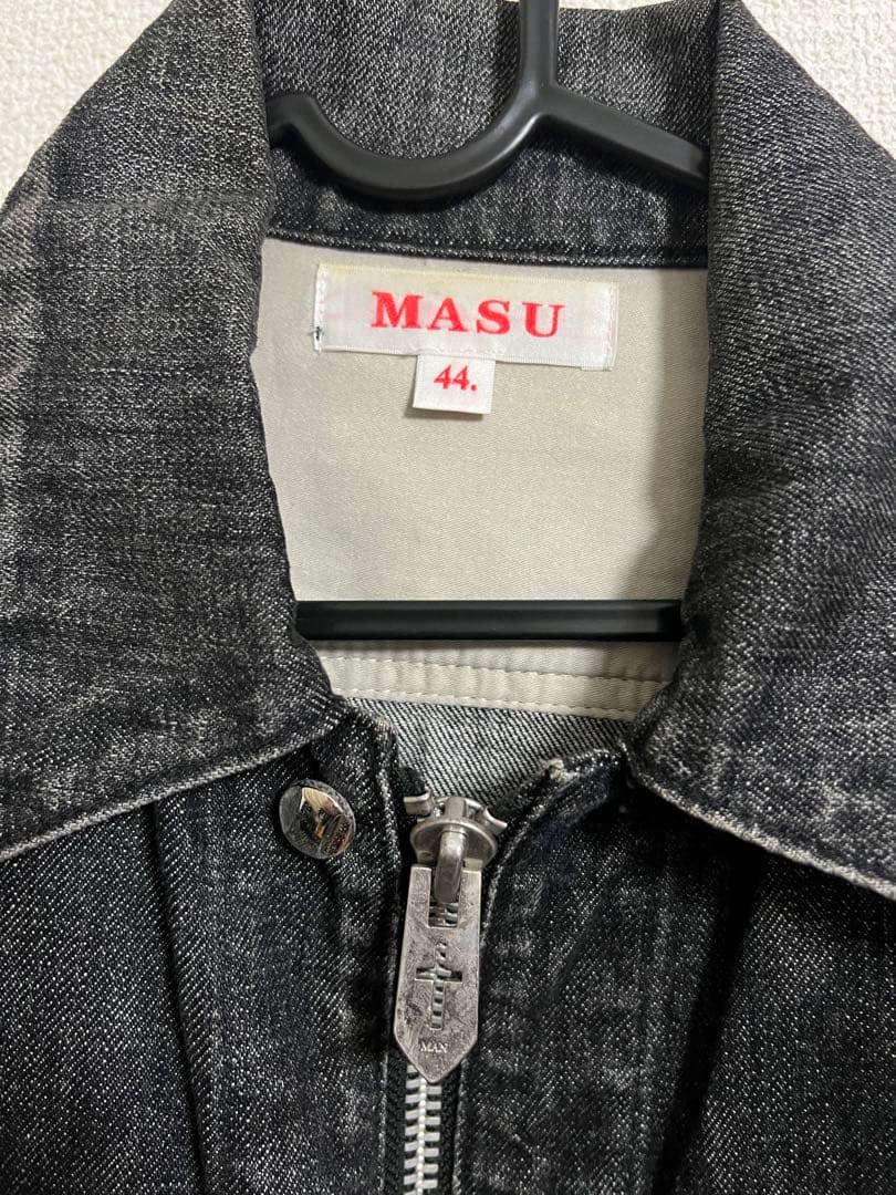 ジャケット・アウター MASU FADED DENIM TRUCKERJACKET(BLACK)