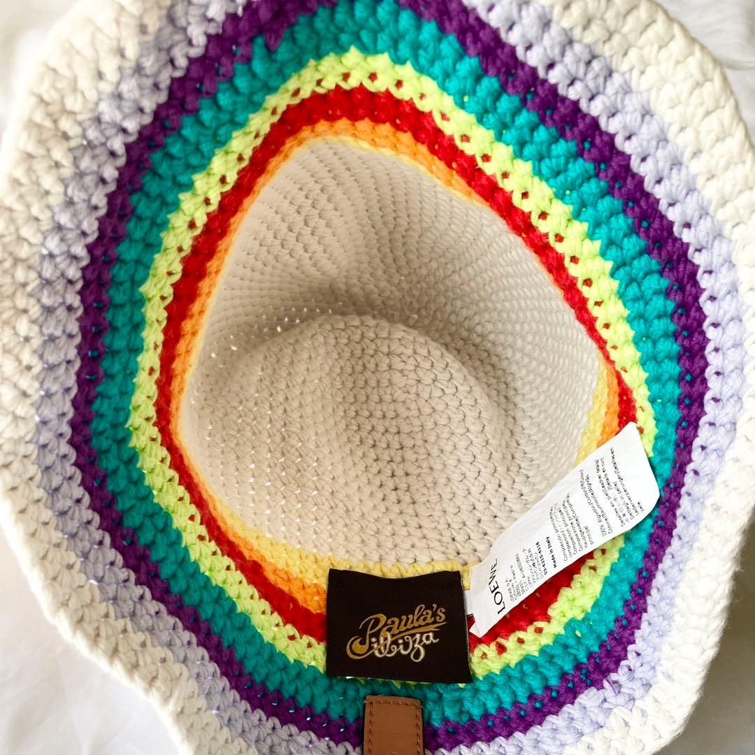 美品　完売品　LOEWE ロエベ　クロシェット　ハット　コットン&カーフ　ニット