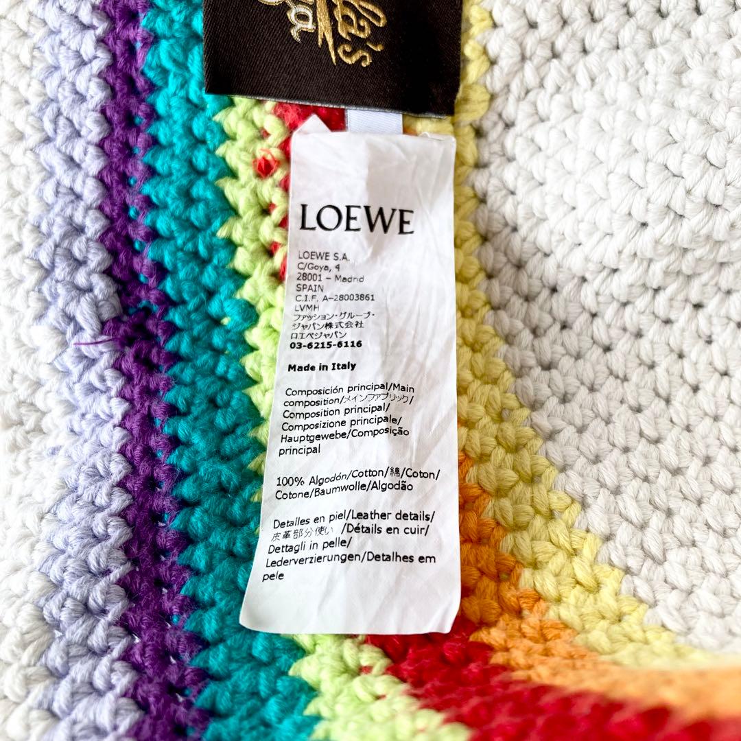 美品　完売品　LOEWE ロエベ　クロシェット　ハット　コットン&カーフ　ニット