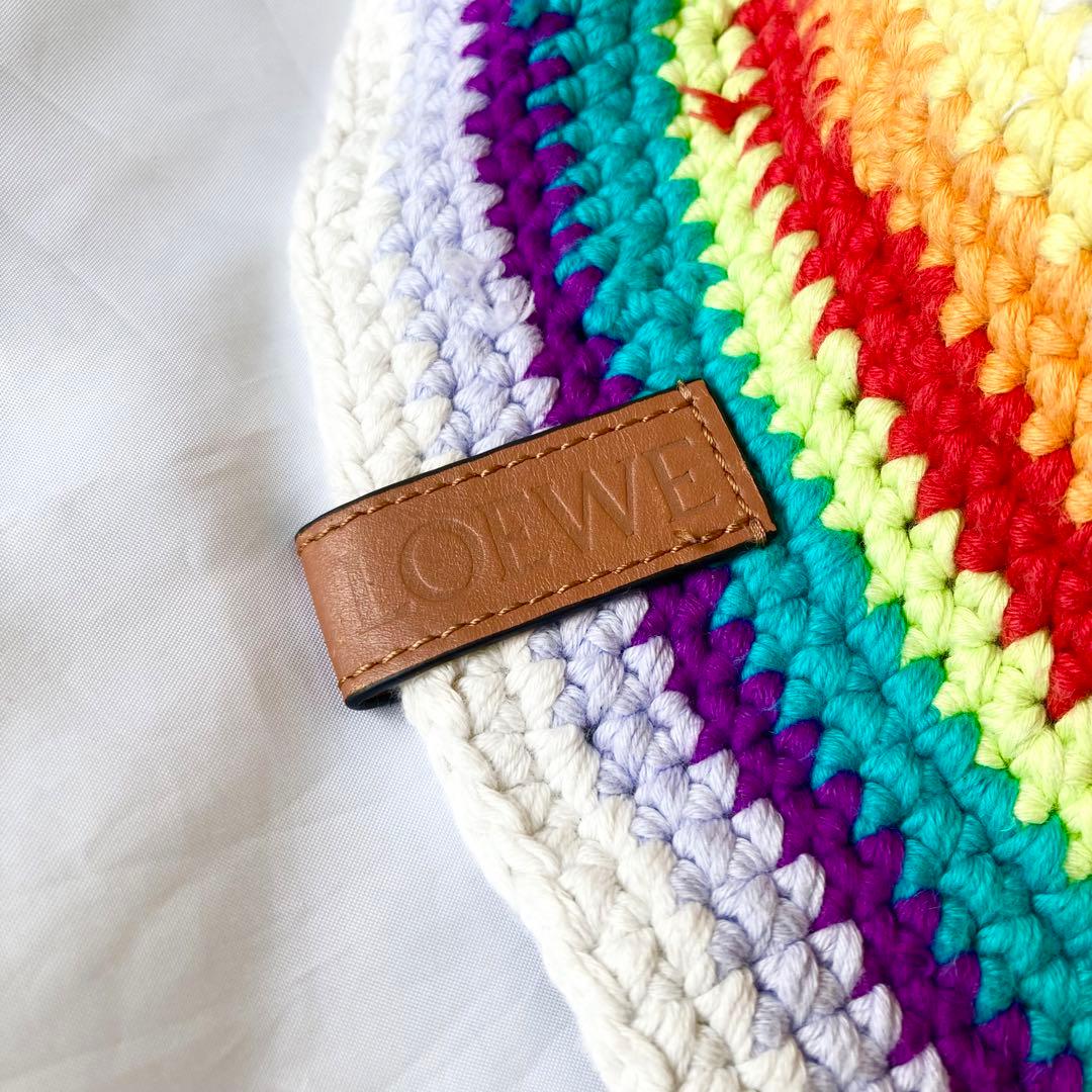 美品　完売品　LOEWE ロエベ　クロシェット　ハット　コットン&カーフ　ニット