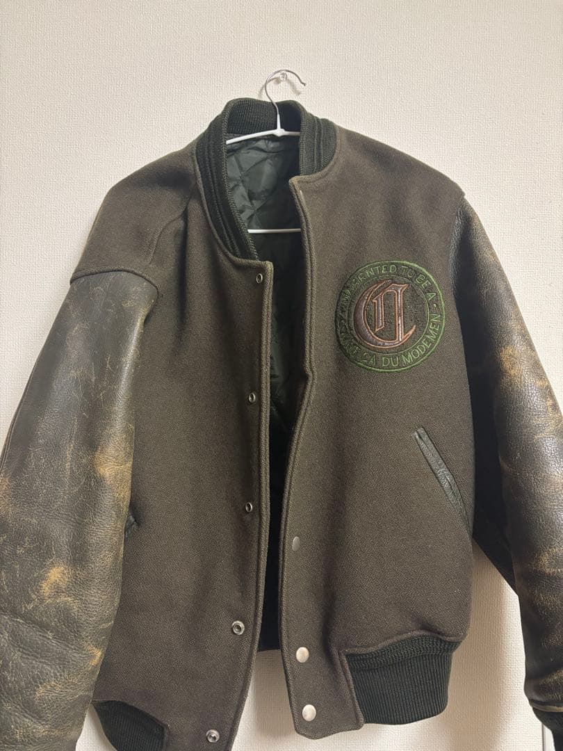 美品　コムサデモード　ウールメルトン　袖レザー