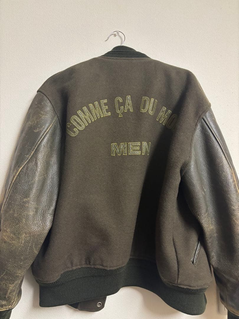 美品　コムサデモード　ウールメルトン　袖レザー