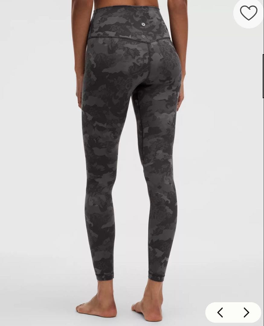 ルルレモン　ブラックカモフラージュ ヨガパンツ　サイズ4