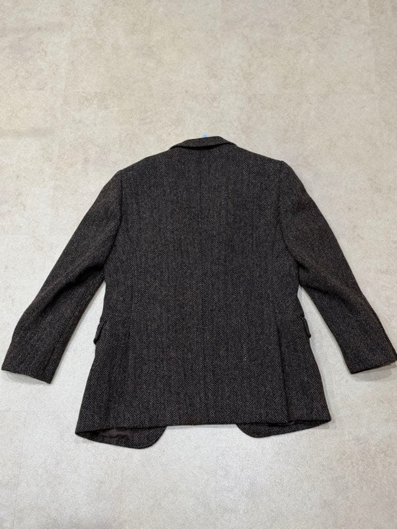 RING JACKET製　ハリスツイード　ブラウンヘリンボーンジャケット