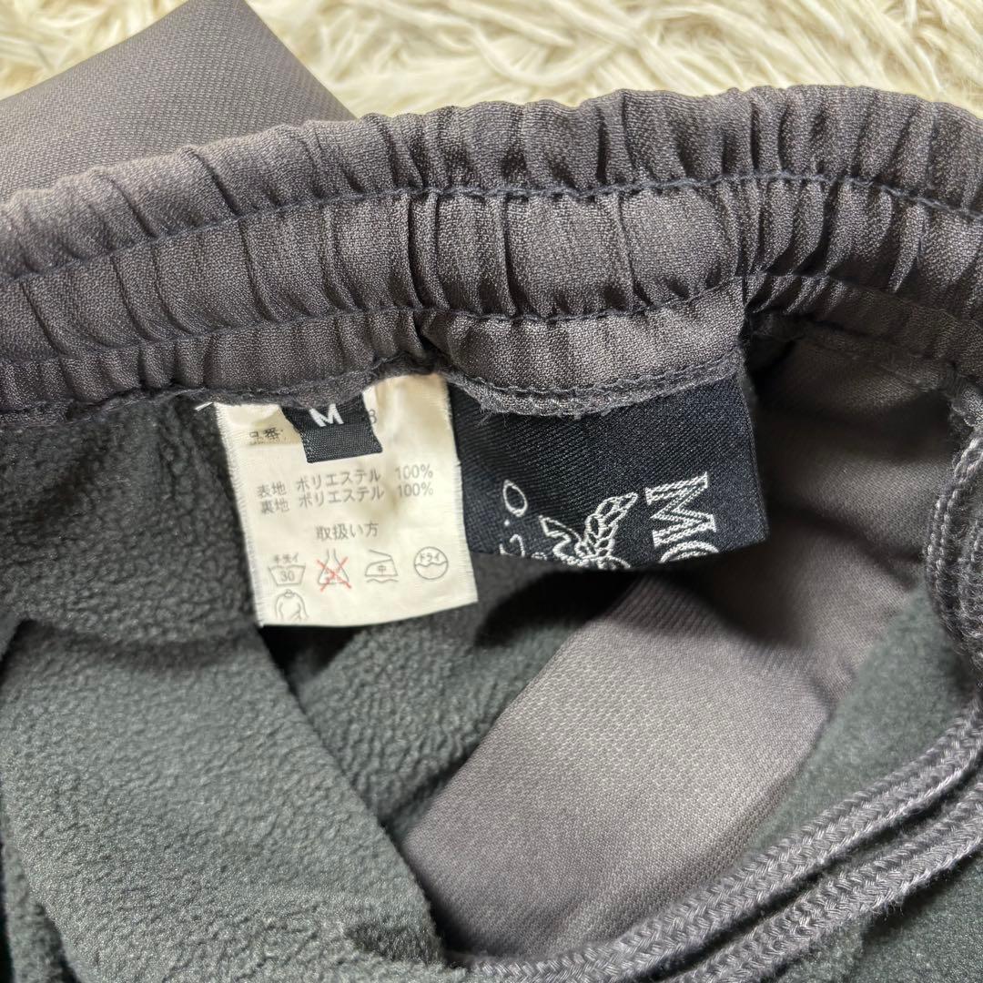 MCM ジャージ セットアップ ロゴ刺繍 フリース裏地 グレー M アーム刺繍