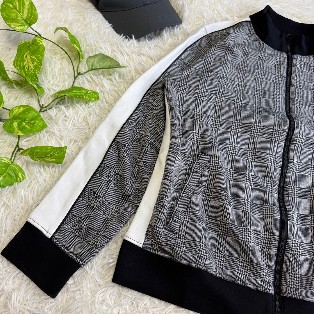 【バンデルゴルフ】美品 ジップジャケット グレンチェック Lサイズ メンズ