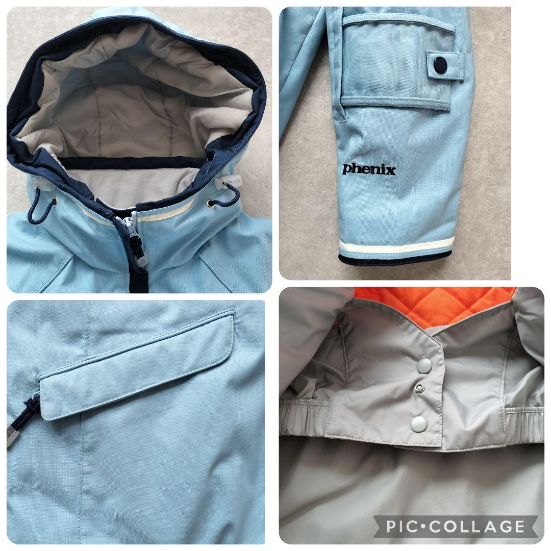 極美品 Miss Phenix スキーウェア上下レディースM 水色×紺　高機能