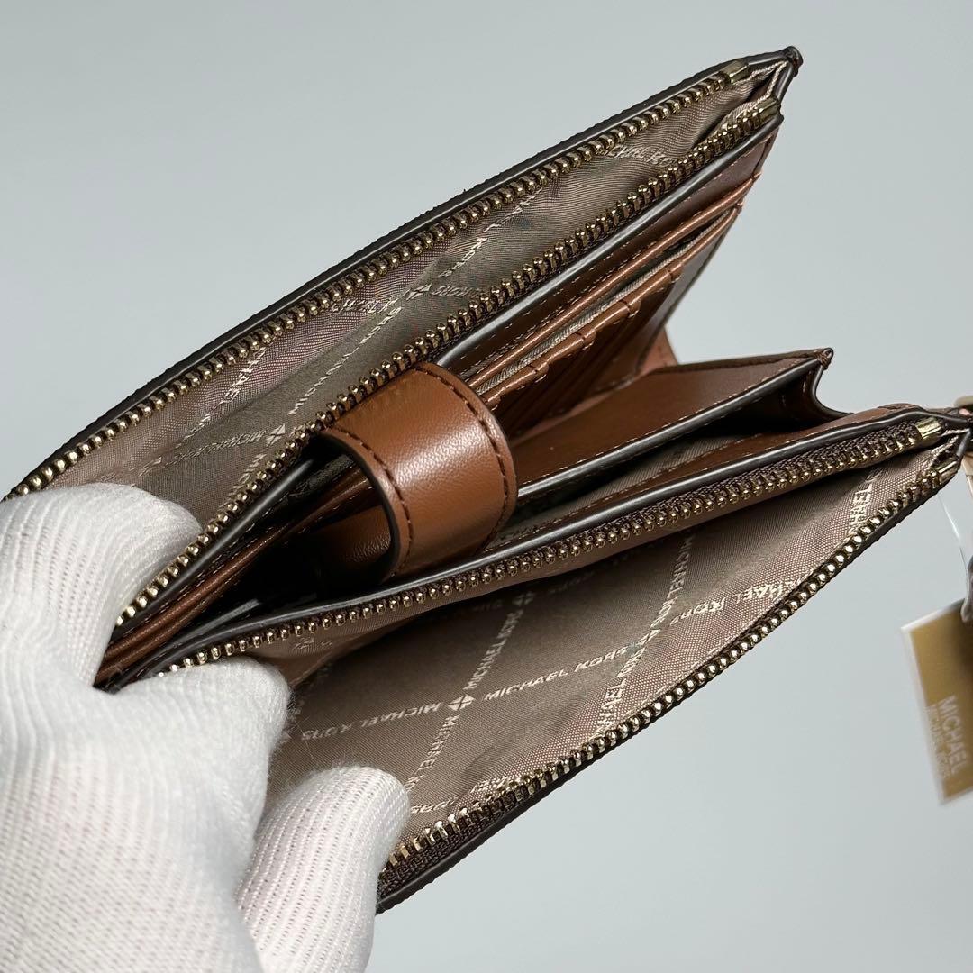 新品 正規品 マイケルコース 長財布 スマホ ポケット付 ブラウン MK