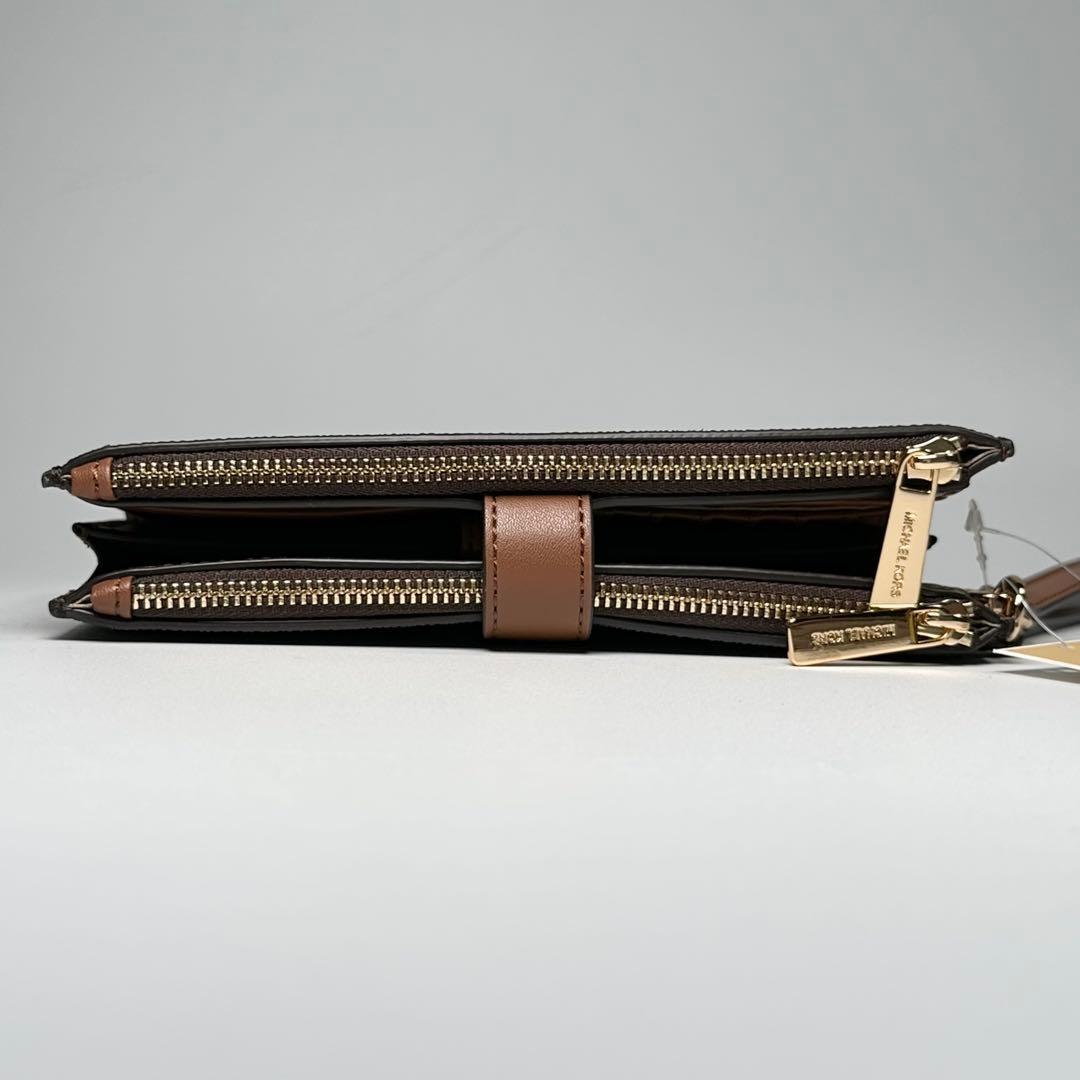 新品 正規品 マイケルコース 長財布 スマホ ポケット付 ブラウン MK