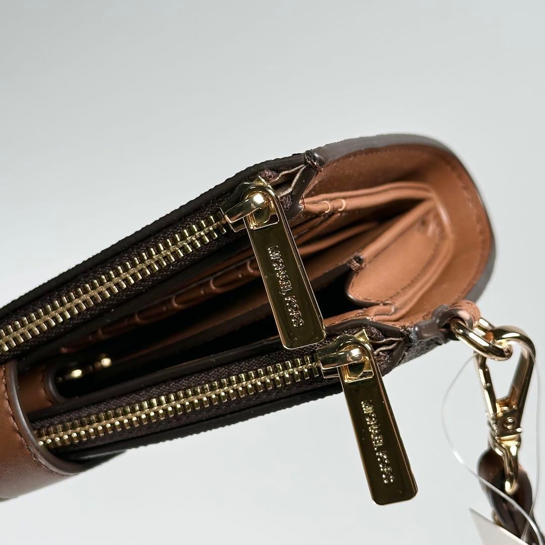 新品 正規品 マイケルコース 長財布 スマホ ポケット付 ブラウン MK