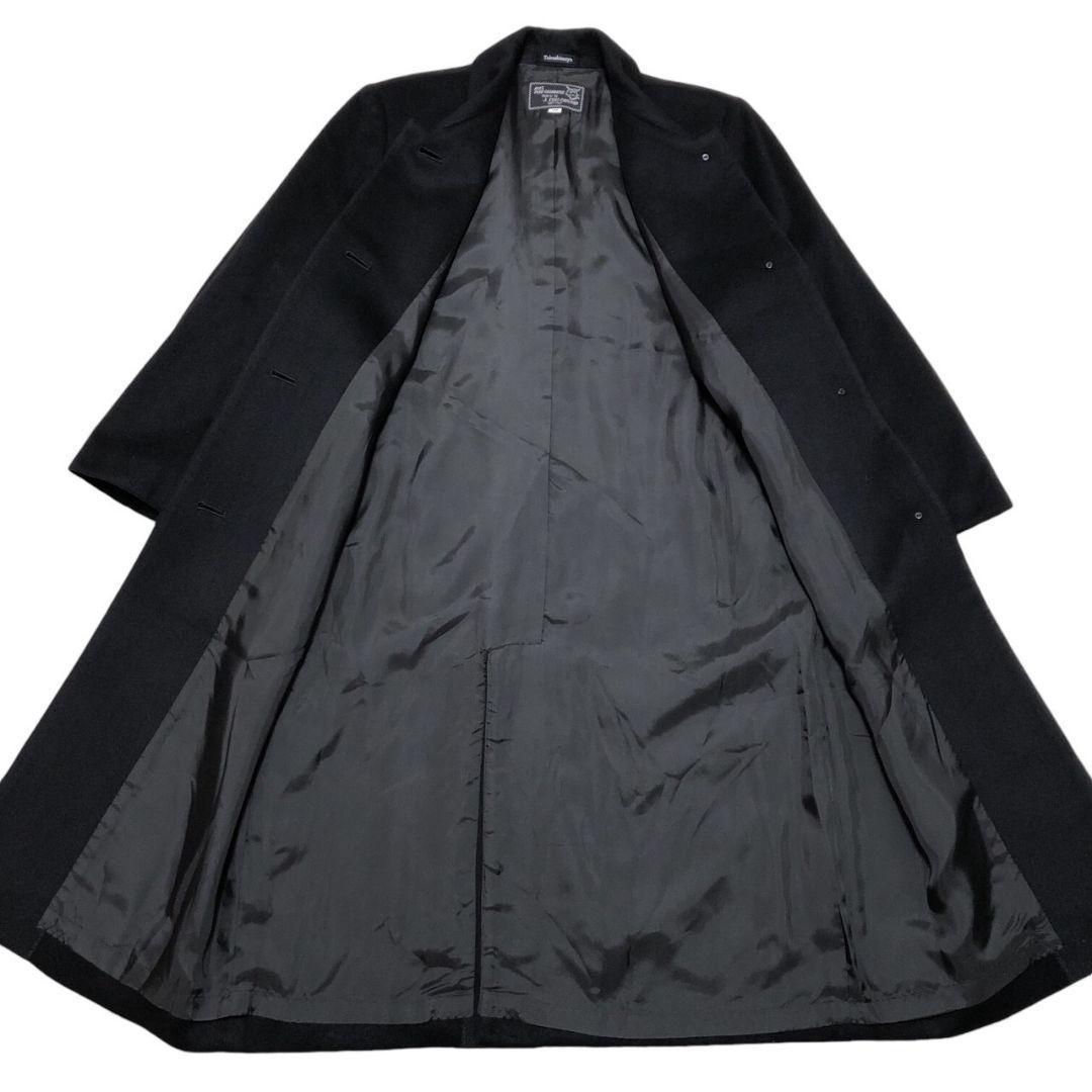 極美品 最高級カシミヤ100%✨高島屋 ステンカラーコート ロング 黒 11