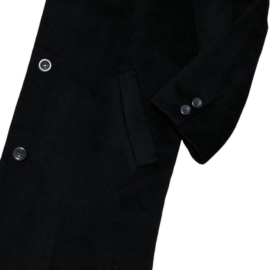 極美品 最高級カシミヤ100%✨高島屋 ステンカラーコート ロング 黒 11