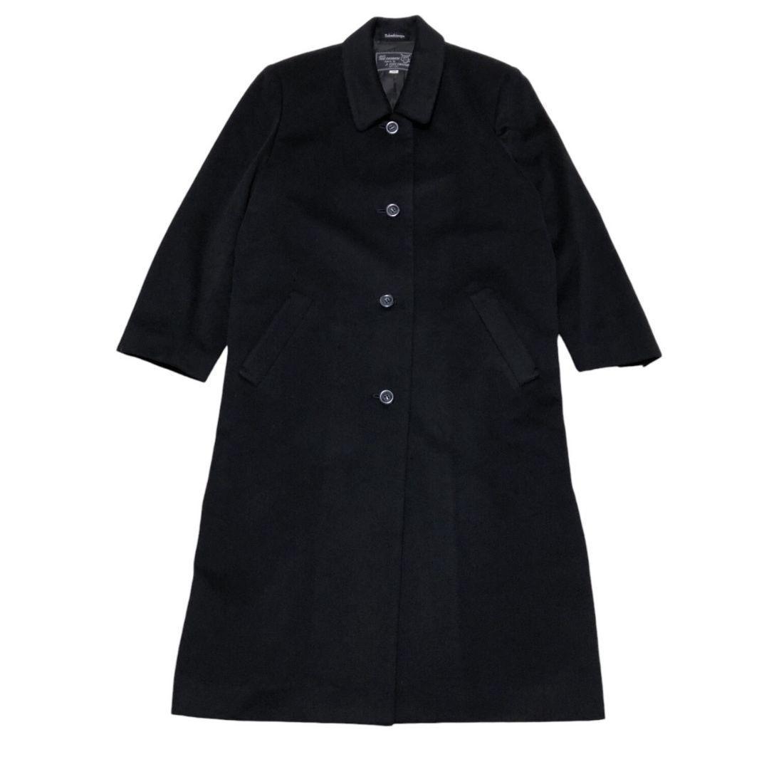 極美品 最高級カシミヤ100%✨高島屋 ステンカラーコート ロング 黒 11