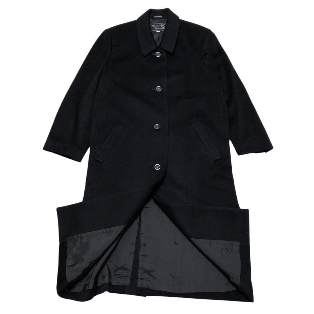 極美品 最高級カシミヤ100%✨高島屋 ステンカラーコート ロング 黒 11