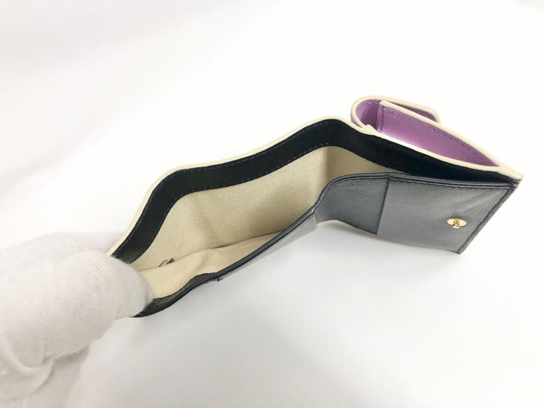 ○★新品未使用　MARNI (マルニ)　三つ折り財布　パープル系