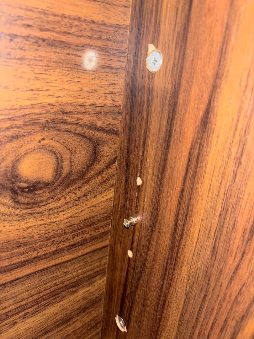 無印良品　スチールユニットシェルフ用・ボックス・ガラス引き戸・ウォールナット材