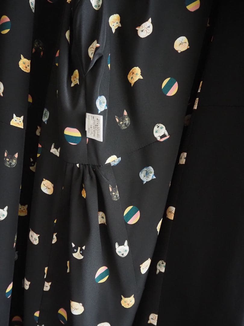 mannine ブラック ロングコート