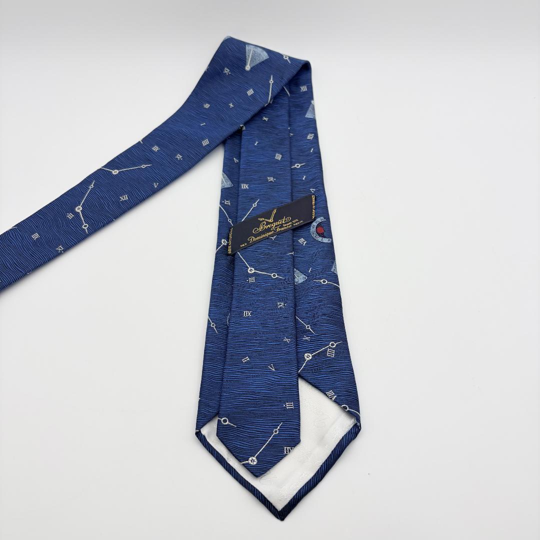 希少品 ブレゲ ドミニクフランス コラボ ネクタイ ネイビー 美品