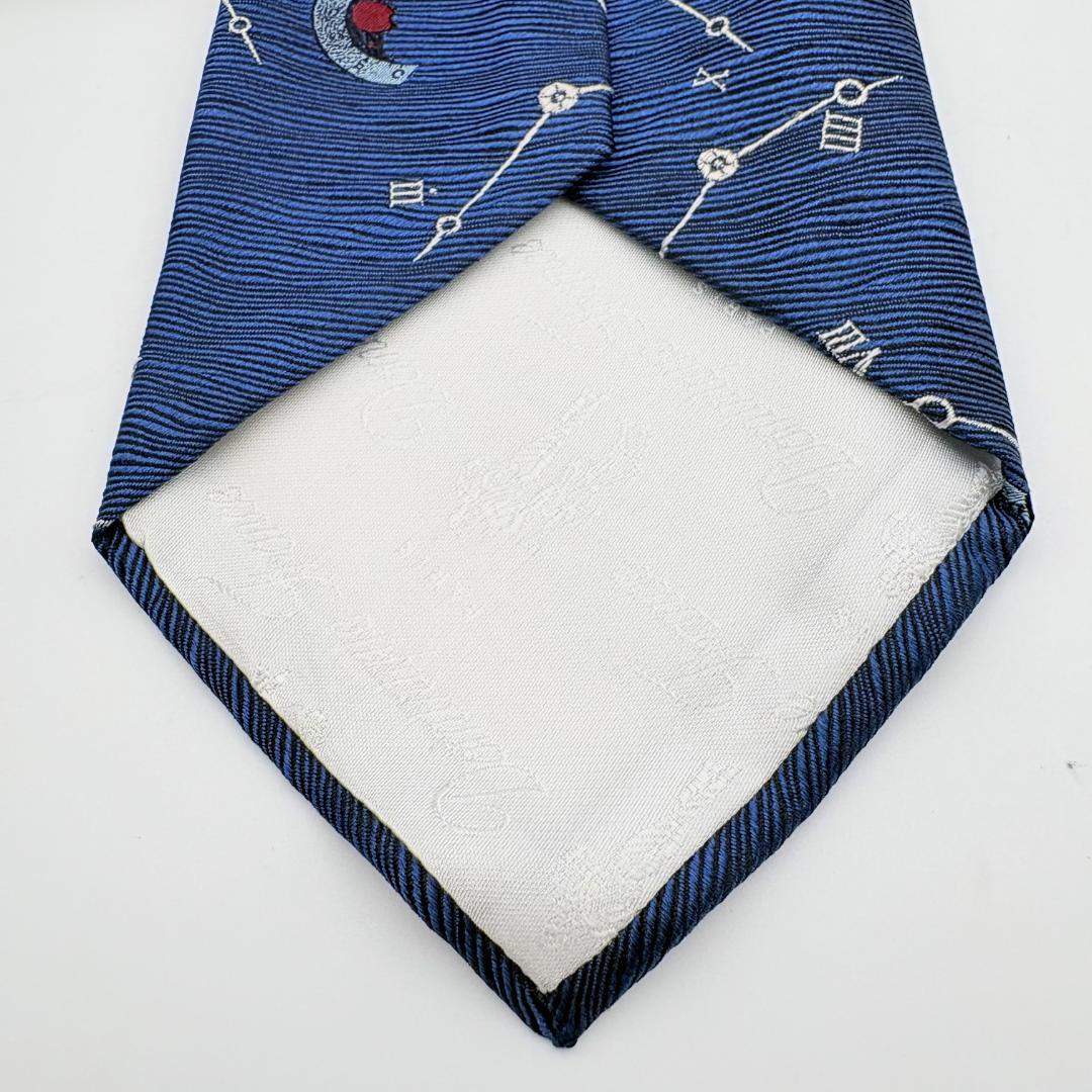 希少品 ブレゲ ドミニクフランス コラボ ネクタイ ネイビー 美品