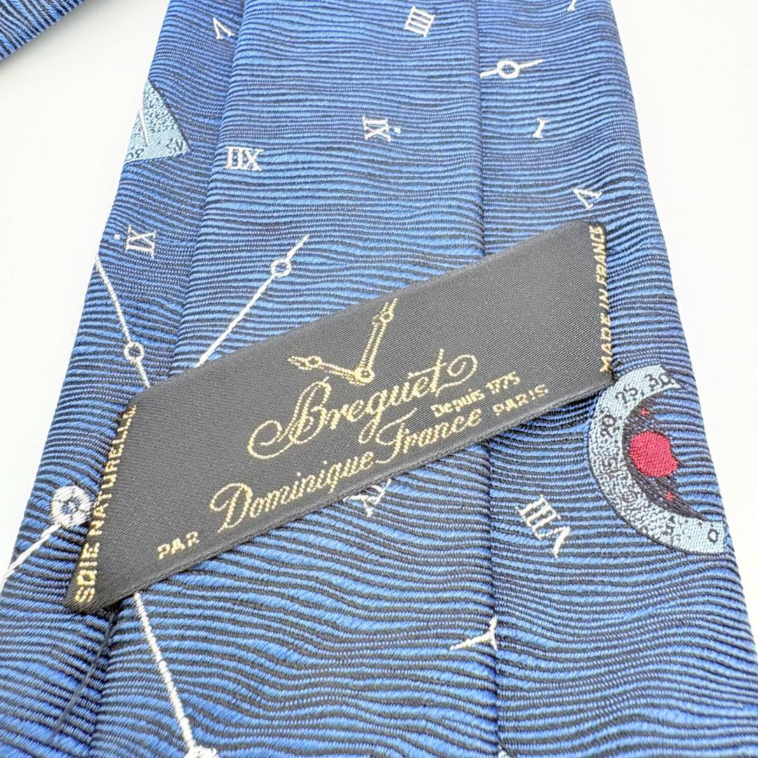 希少品 ブレゲ ドミニクフランス コラボ ネクタイ ネイビー 美品