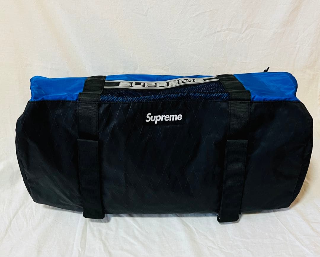 Supreme Logo Duffle Bag ブルー FW23 ボストンバッグ