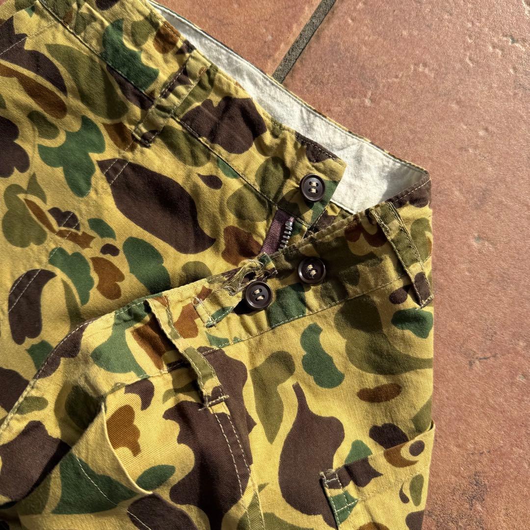 80s 90s vintage ダックハンターカモ ワイド ベイカーパンツ