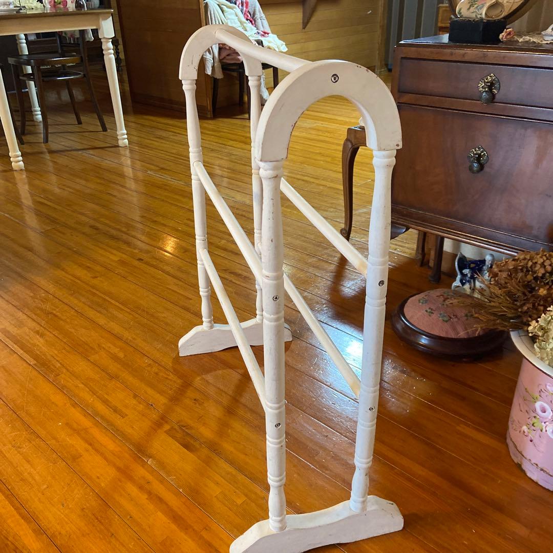 アンティーク キルトラック リネン掛け クロス ブランケット シャビーホワイト