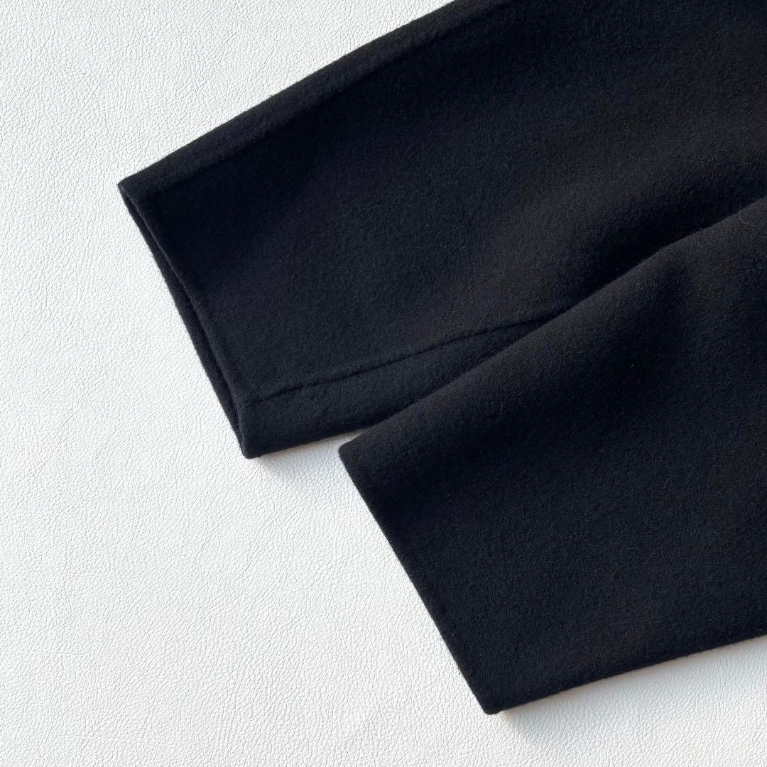 【大きいサイズ】23区　ウールリバーコート　滝沢眞規子さん着用　ブラック　44