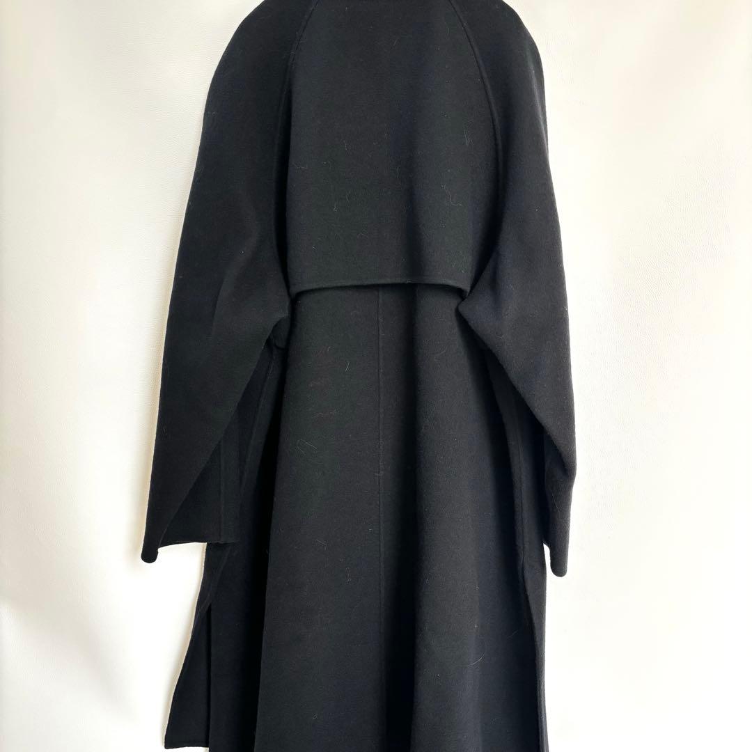 【大きいサイズ】23区　ウールリバーコート　滝沢眞規子さん着用　ブラック　44