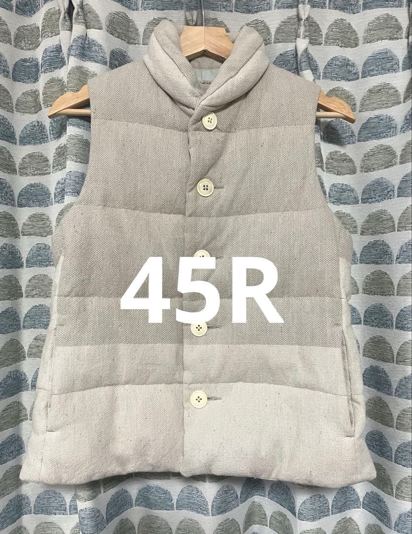 45R umii908 ツイードダウンベスト　サイズ1