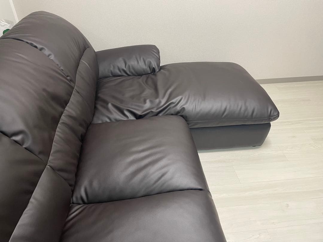 ニトリ　カウチコーナーソファNシールドビット3KD LC　ブラウン　説明書つき