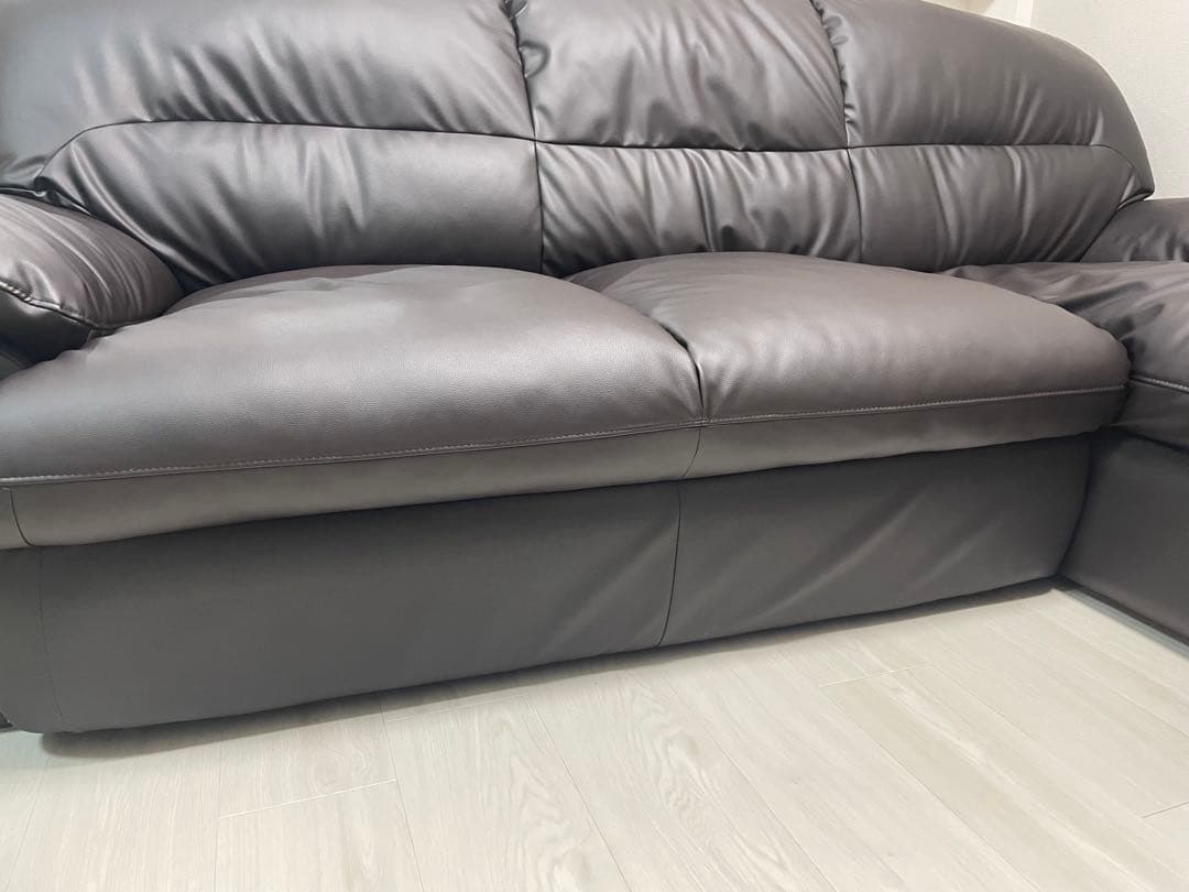 ニトリ　カウチコーナーソファNシールドビット3KD LC　ブラウン　説明書つき