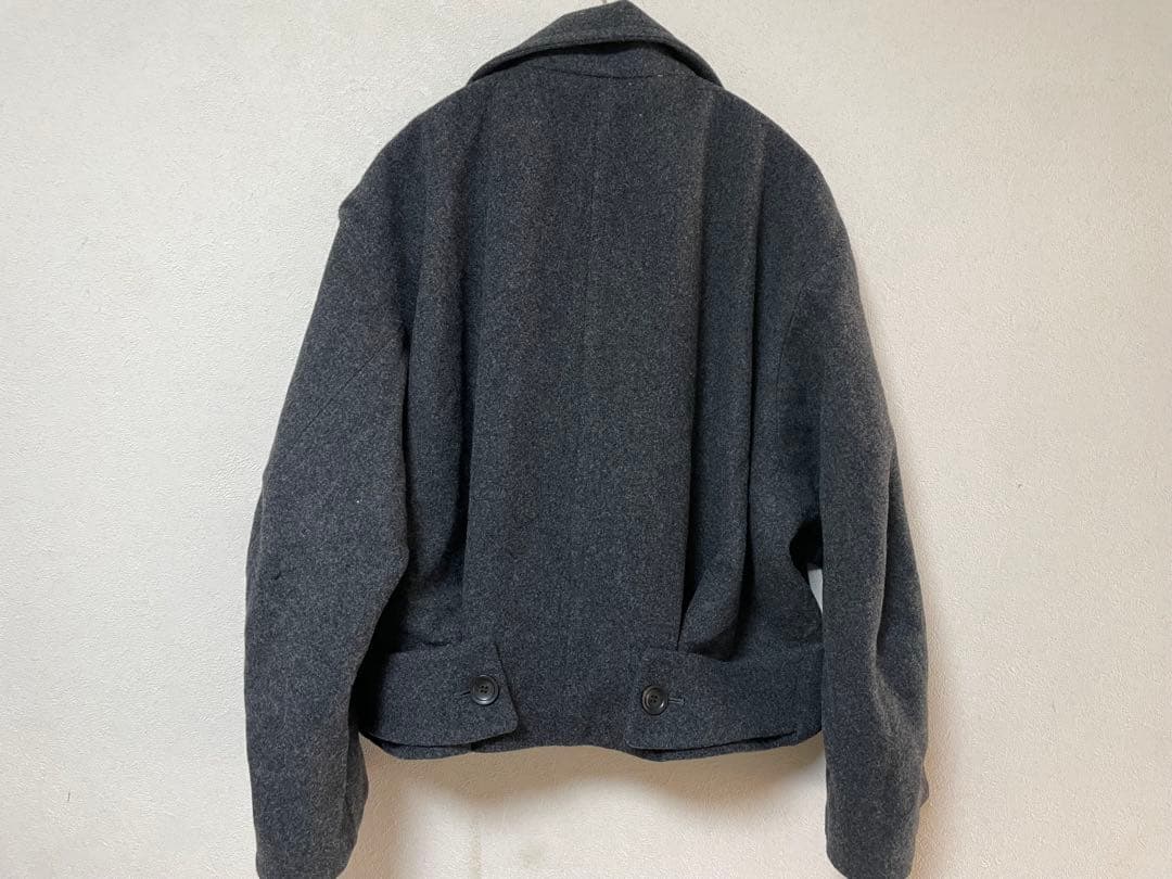 STUDIOUS スタンドカラーウールブルゾン　ダークグレー