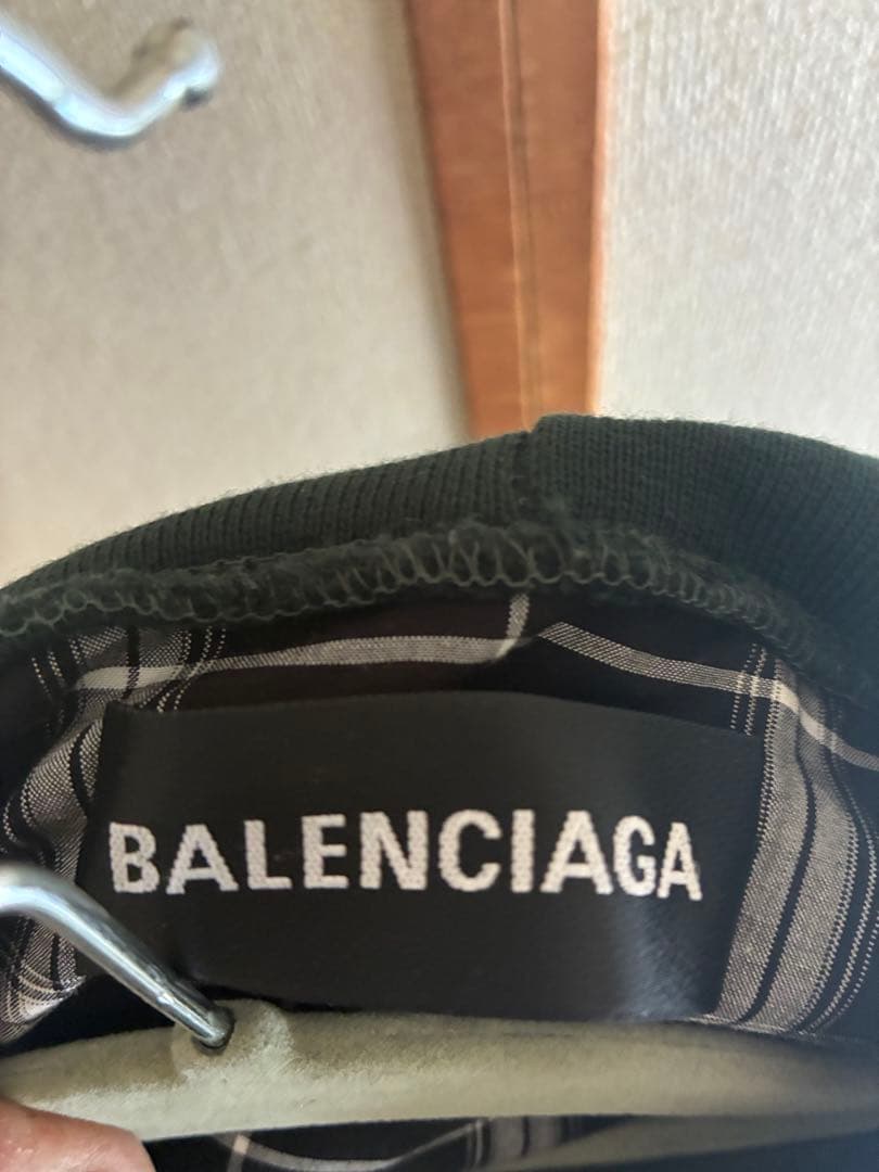 BALENCIAGAバレンシアガツインセット レイヤードデニム切替チェックシャツ