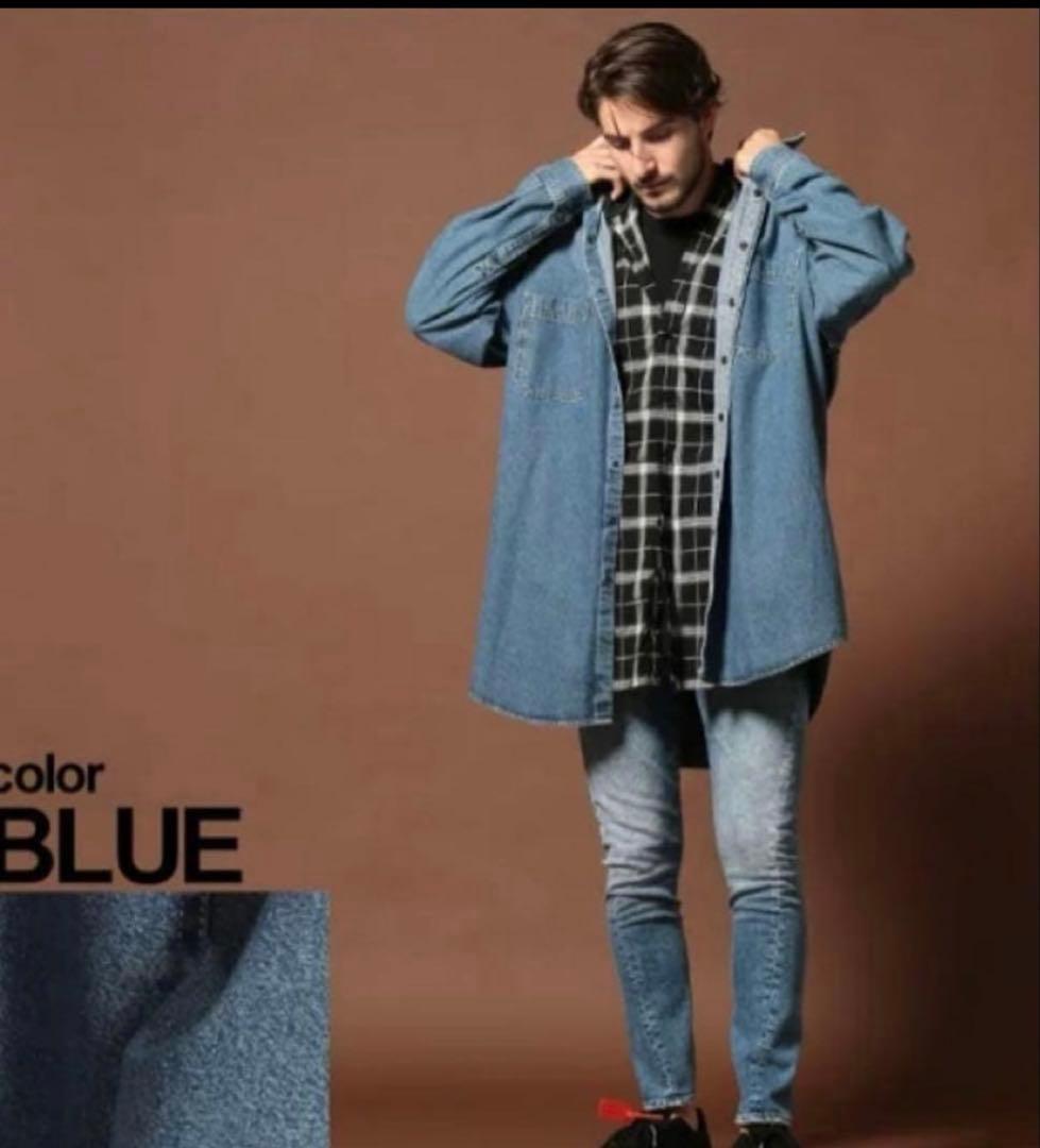 BALENCIAGAバレンシアガツインセット レイヤードデニム切替チェックシャツ