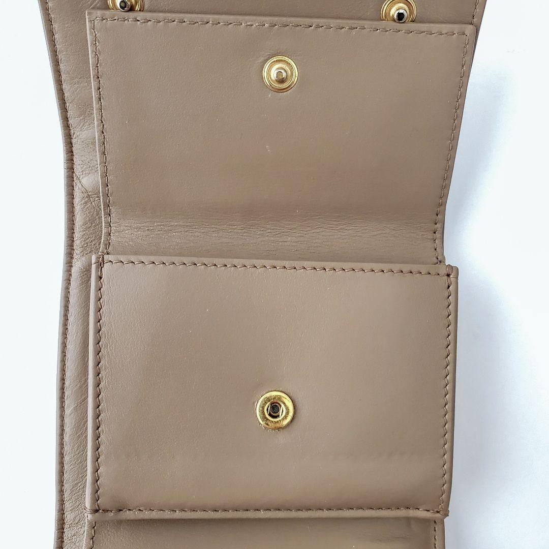 CELINE　3つ折り財布　スモールトリフォールドウォレット　モカベージュ