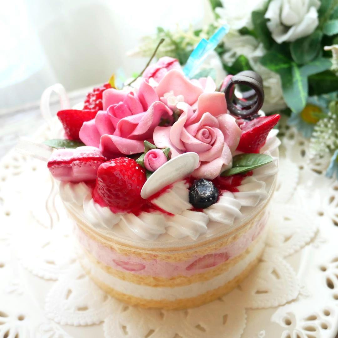 【＊さおり＊様】フェイクスイーツ◆ピンクローズ溢れる♡贅沢苺デコレーションケーキ