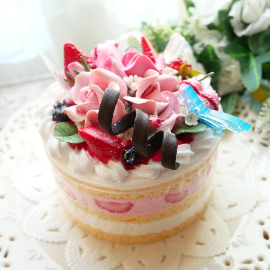【＊さおり＊様】フェイクスイーツ◆ピンクローズ溢れる♡贅沢苺デコレーションケーキ