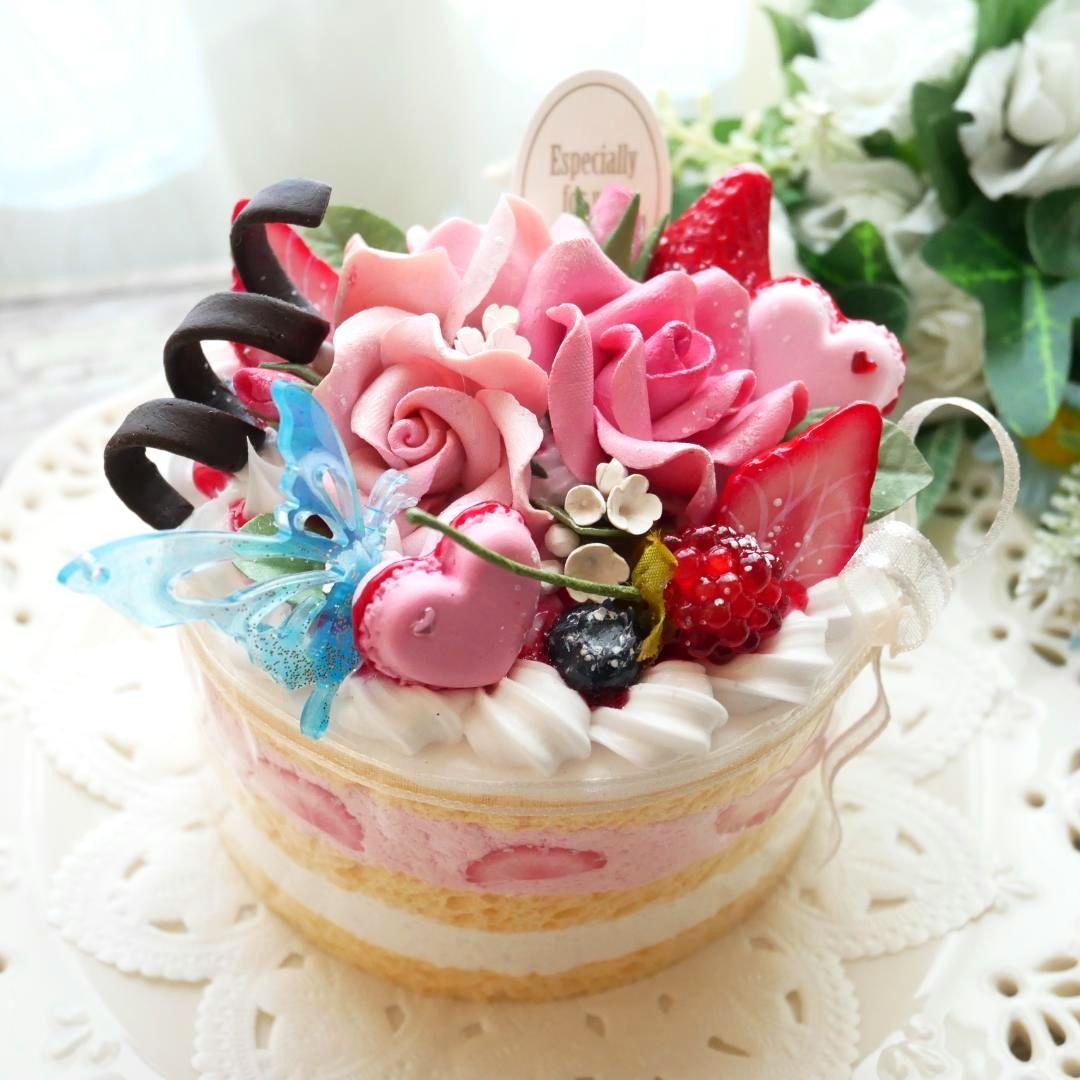 【＊さおり＊様】フェイクスイーツ◆ピンクローズ溢れる♡贅沢苺デコレーションケーキ