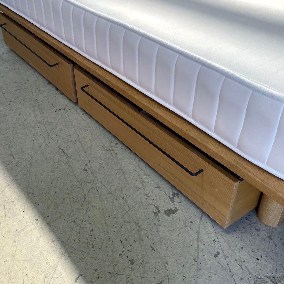【無印良品】MUJI セミダブル　ベッド　マットレス　引き出し付き　足付き　愛知