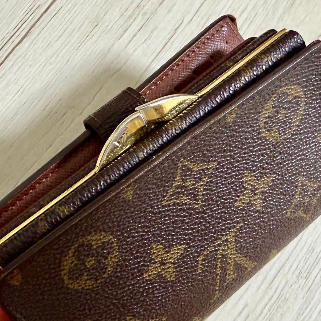 ルイヴィトン　ポルトフォイユ・ヴィエノワ　がま口　レザー