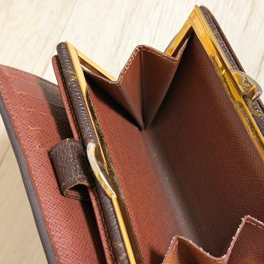 ルイヴィトン　ポルトフォイユ・ヴィエノワ　がま口　レザー