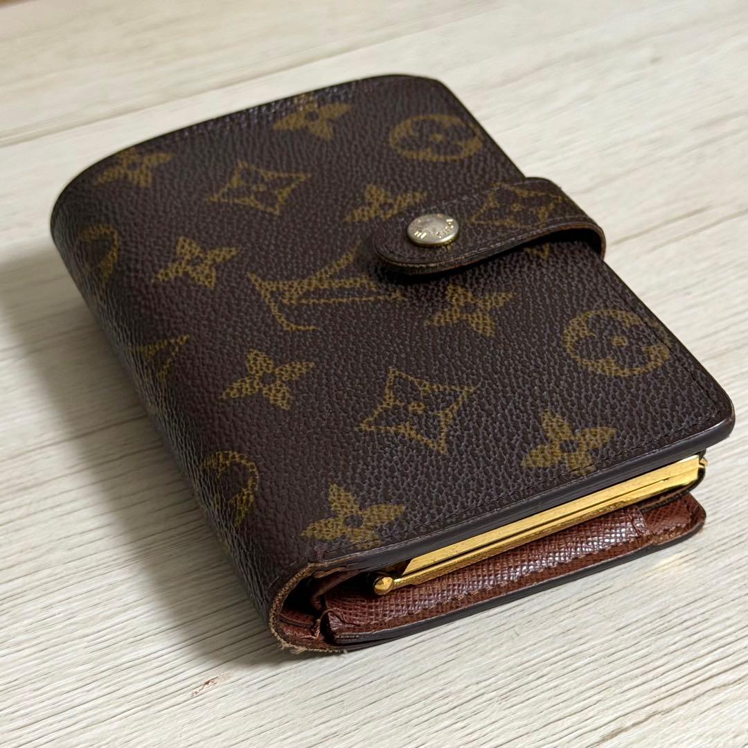 ルイヴィトン　ポルトフォイユ・ヴィエノワ　がま口　レザー