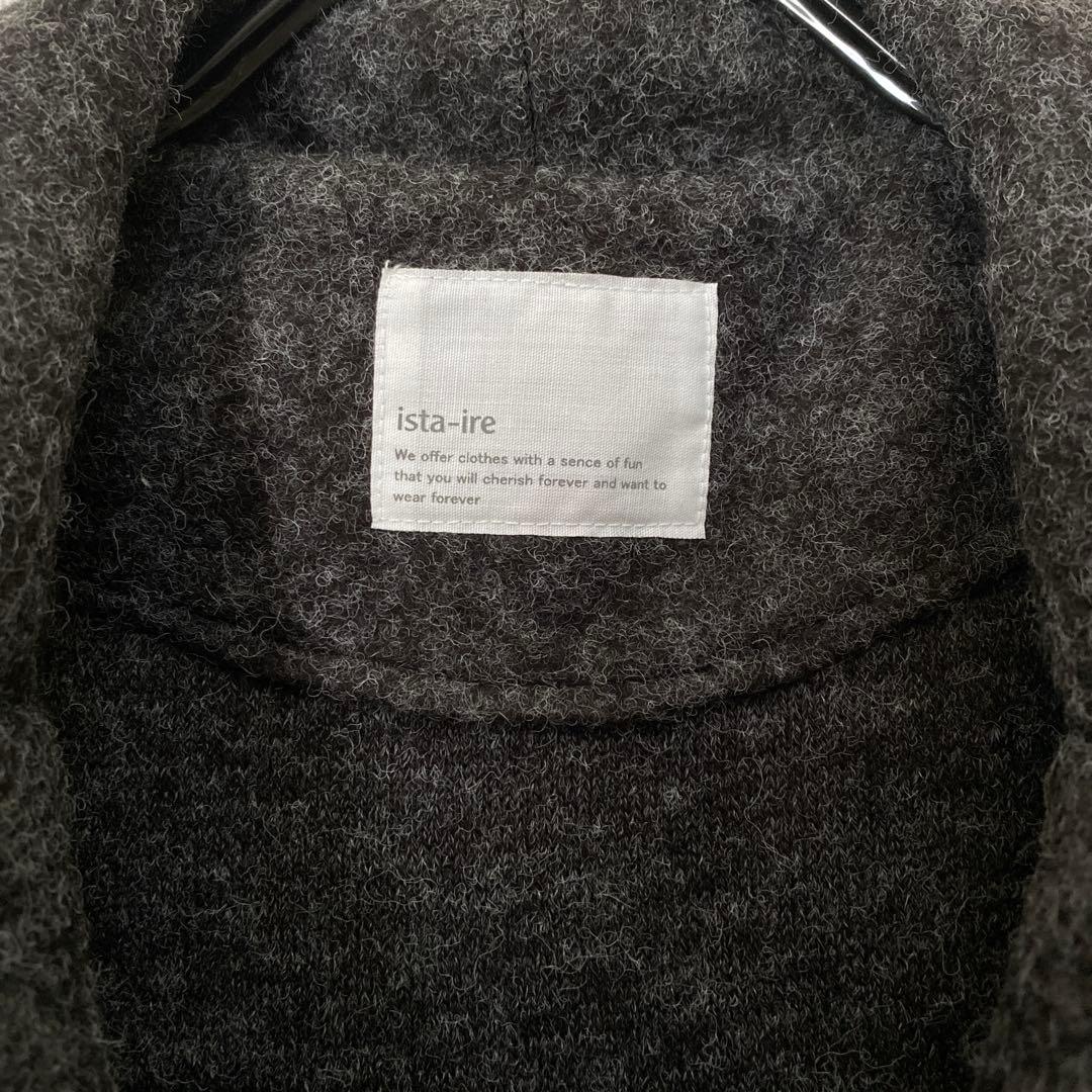 新品タグ付●lsta-ireクロワッサンの店/ロングコートチャコール