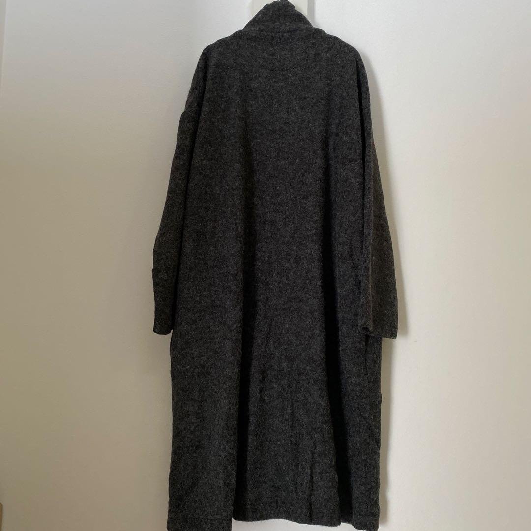 新品タグ付●lsta-ireクロワッサンの店/ロングコートチャコール