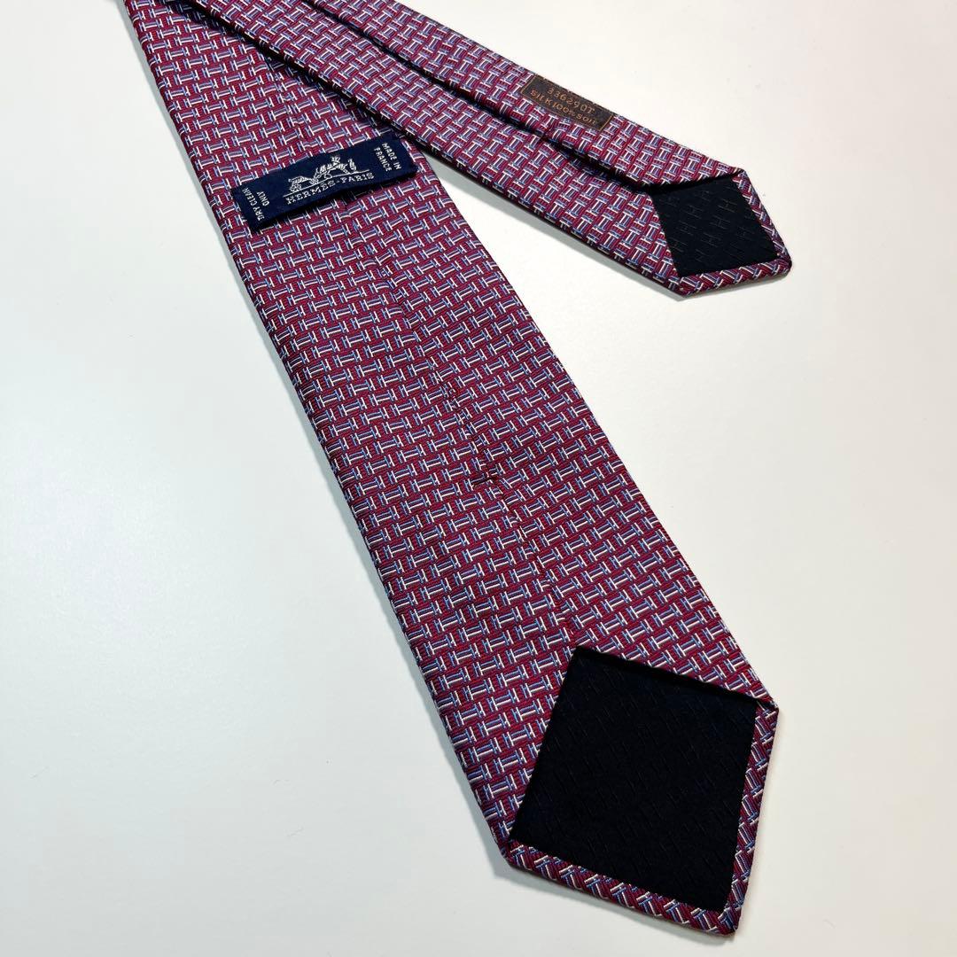 希少✨極美品✨HERMES エルメス　ネクタイ　H柄 Hモチーフ