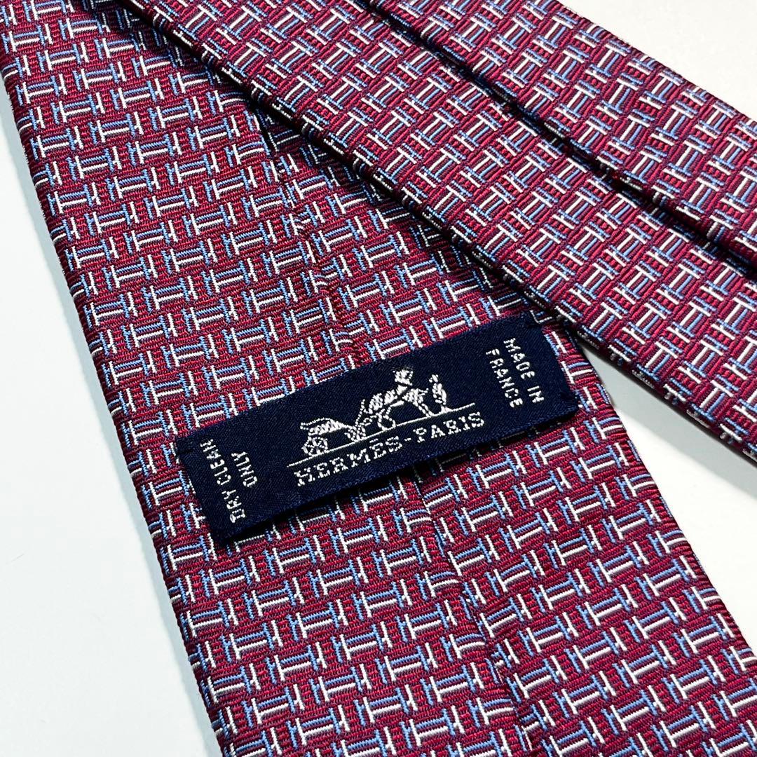 希少✨極美品✨HERMES エルメス　ネクタイ　H柄 Hモチーフ
